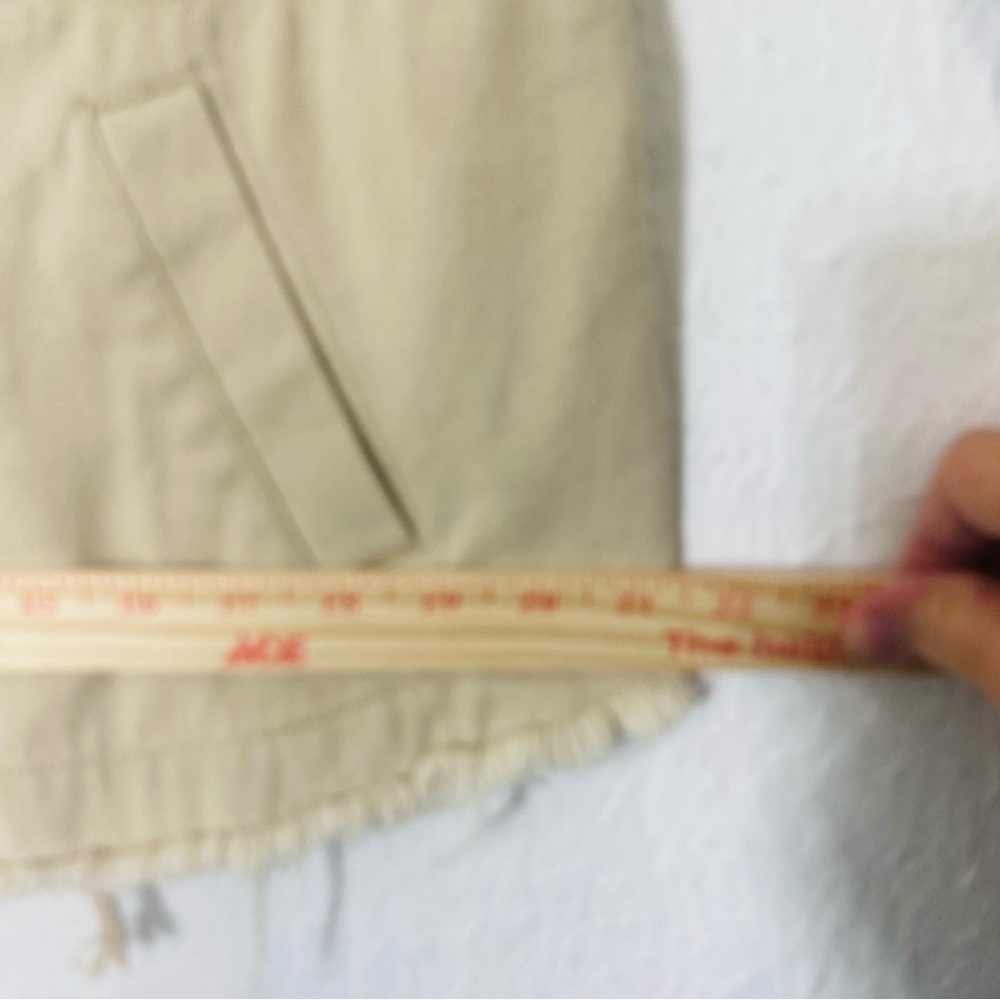 Khaki Denim Military Utility Jacket with Southwestern Beaded Details Women’s M - Picture 11 of 11